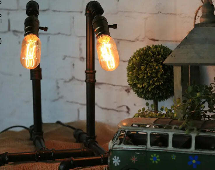 Vintage Industrial Pipe Lamp